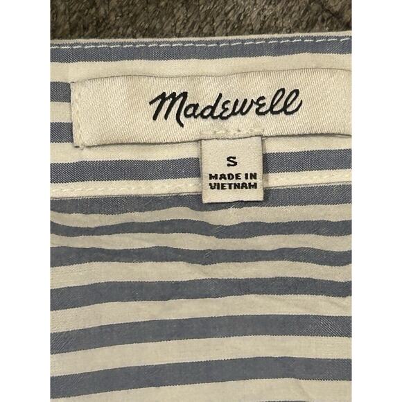 Madewell Blue/White Striped Blouse size S - Picture 3 of 3